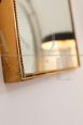 Rectangular brass mirror, Italy 1960s