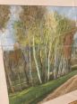 Menotti Pertici - pair of pastel paintings with Tuscan landscapes