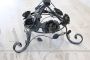 Art Nouveau floor lamp in wrought iron with floral motif