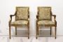 Pair of Louis XVI Baroque armchairs