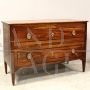 Antique Louis XVI chest of drawers in Rolo inlaid walnut, Italy 18th century
