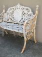 Pair of vintage cast iron garden benches