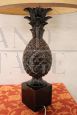 Vintage ceramic pineapple table lamp, 1970s