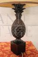 Vintage ceramic pineapple table lamp, 1970s