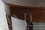 Pair of antique half-moon consoles in walnut, Italy - Parma 1770