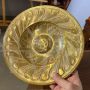 Antique Moorish plate by Ulisse Cantagalli in gold lustre majolica, late 19th century