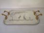 Barovier style mirrored Murano tray with gallant scene, 1950s