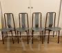 Set of 4 Irma chairs by Achille Castiglioni for Zanotta in gray leather