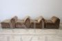 Design modular velvet sofa by Busnelli, Italy 1970s