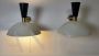 Vintage Stilnovo style wall light in black and white metal