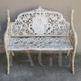 Pair of vintage cast iron garden benches