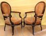 Pair of antique Louis Philippe rosewood armchairs, 1800s