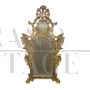 Mirror in gilded wood and decorated mirror glass