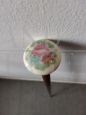 Walking stick with painted ceramic knob