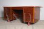 Vintage office set with desk and cabinet in rosewood and skai