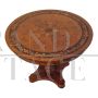 Round inlaid table in antique classic style