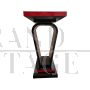 Red and black lacquered Art Deco style double-sided console