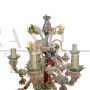 Multicolored Murano glass table lamp with 6 light points