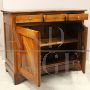 Antique Louis Philippe sideboard in walnut with three drawers, Italy 19th century