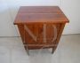 Antique two-door walnut bedside table from the Louis XVI period