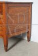 Antique Italian Lombard 18th century walnut center desk with drawers