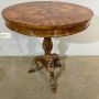 Antique round walnut table with Rolo inlay from the early 19th century