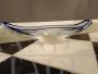 La Murrina centerpiece bowl in clear and blue Murano glass                            