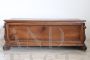 Antique 18th century bench with storage in solid walnut