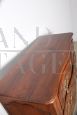 Antique Louis XVI chest of drawers from the 18th century with bronze handles