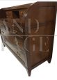 Classic dresser with secretaire in solid cherry wood