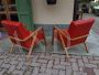 Rationalist 40s / 50s armchairs in imitation leather