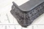 Set of antique fireplace tools in wrought iron and cast iron, early 19th century