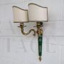 Pair of vintage brass wall lights with lampshade