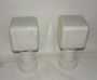 Pair of Vitropol cube table lamps, Poland 1970s