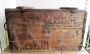 Vintage wooden Poretti beer chest trunk, 1912