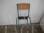 Green Mullca chair with light wood seat, 1960s