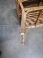 Vintage side table in bamboo and rattan