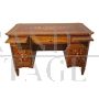 Richly inlaid antique style Lombard centre desk