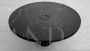 Round dining table by Angelo Mangiarotti Eros series in black Marquina marble