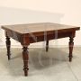 Antique extendable draw-leaf table in walnut, Italy 19th century