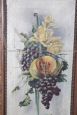 Composition of flowers and fruit, pair of paintings from the Art Nouveau era