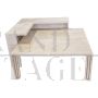 Parchment coffee table with shelf