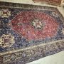 1930s Ashfar Persian Rug in Red and Blue, 266 x 180 cm