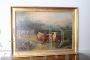 Gibb Thomas Henry - Antique landscape painting with cows
