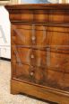 Walnut chest of drawers from the mid-1800s, restored