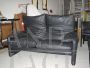 Maralunga two-seater sofa by Vico Magistretti in black leather