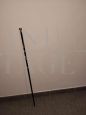 Wooden walking stick with silver handle marked 33