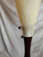 Floor lamp in stained wood with parchment lampshade, 1970s