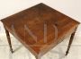 Small antique Louis Philippe table in walnut, 19th century Italy