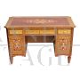 Richly inlaid antique style Lombard centre desk